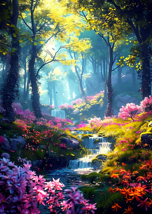 Fantasy Landscape Waterfall