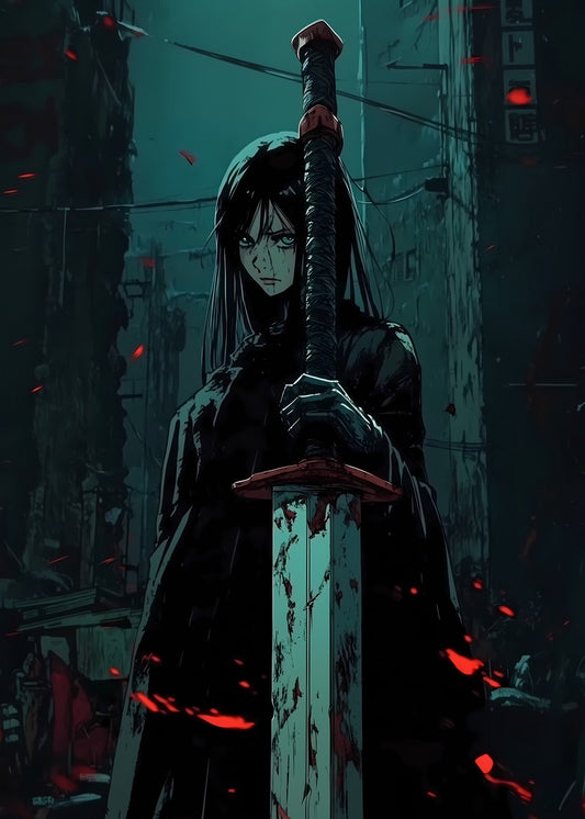 Dark Anime Warrior Girl