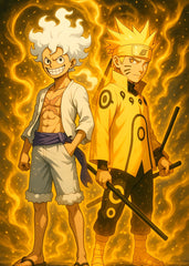 Anime Duo: Luffy & Naruto