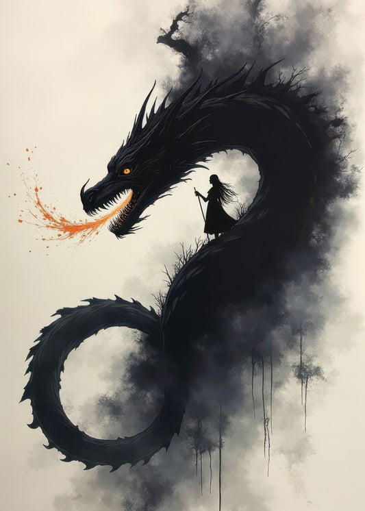 samurai and dragon