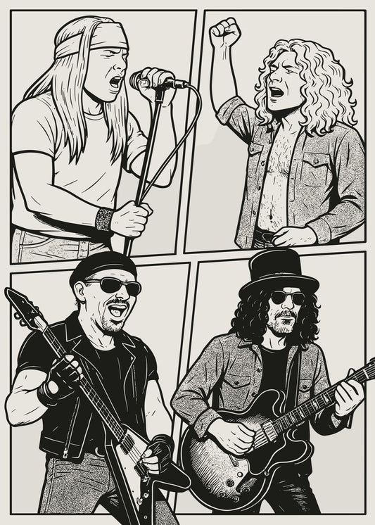 Rock Band Comic Panel