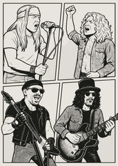 Rock Band Comic Panel