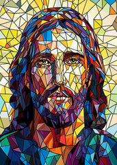 Jesus Stained Glass Art