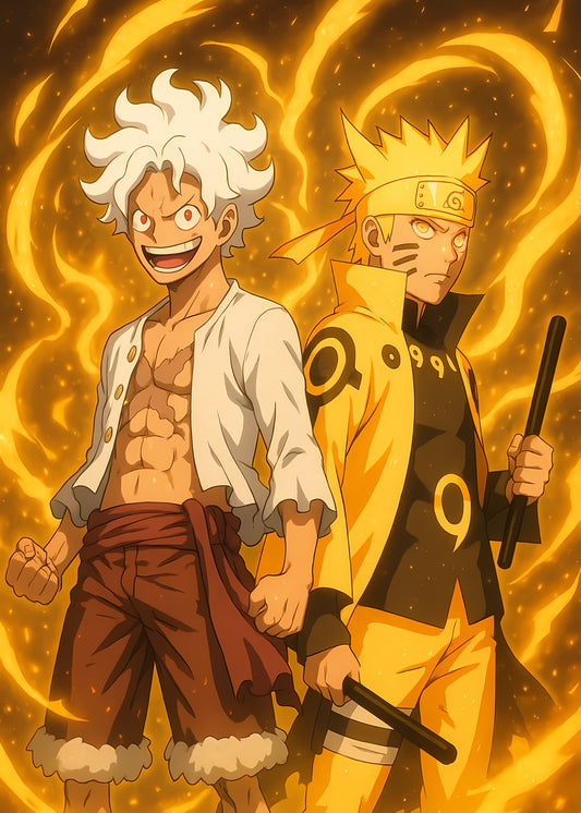 Luffy Gear 5 x Naruto Kurama 