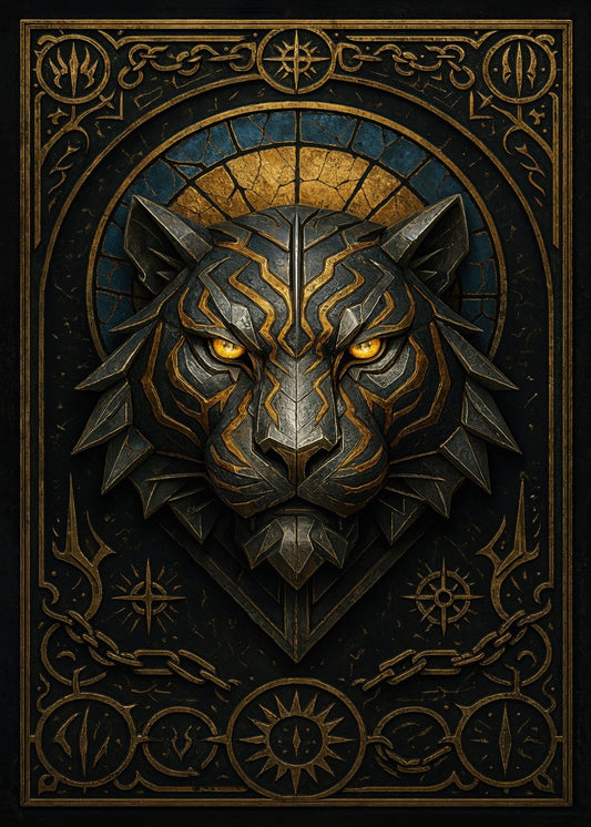 Epic Tiger Head in Chains