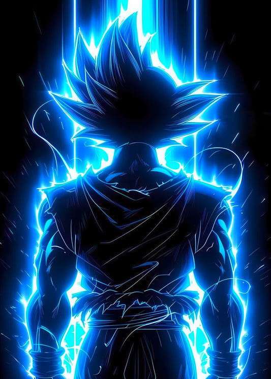 Goku Blue Silhouette Glow