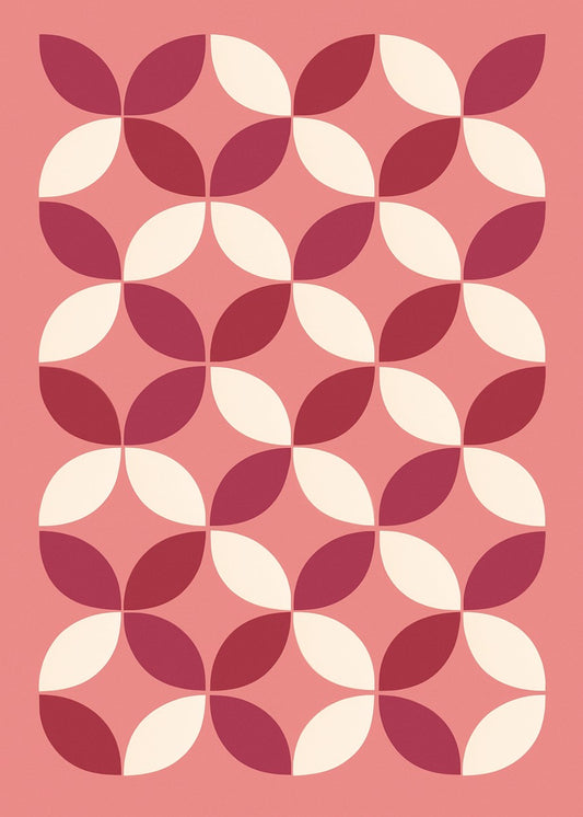 Retro Floral Pattern in Pink