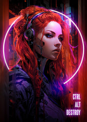 Neon Cyberpunk Girl