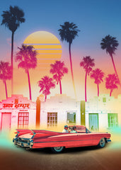 Retro Miami cars