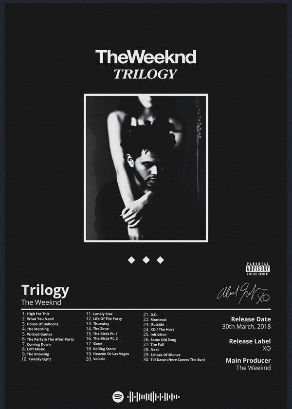 The Weeknd - Trilogy Tracklist