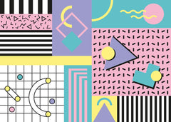 80s Pastel Memphis Pattern