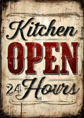 Rustic Kitchen Open Sign