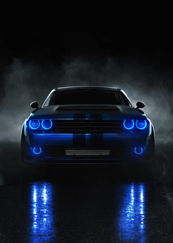 Blue Neon Glow Dodge