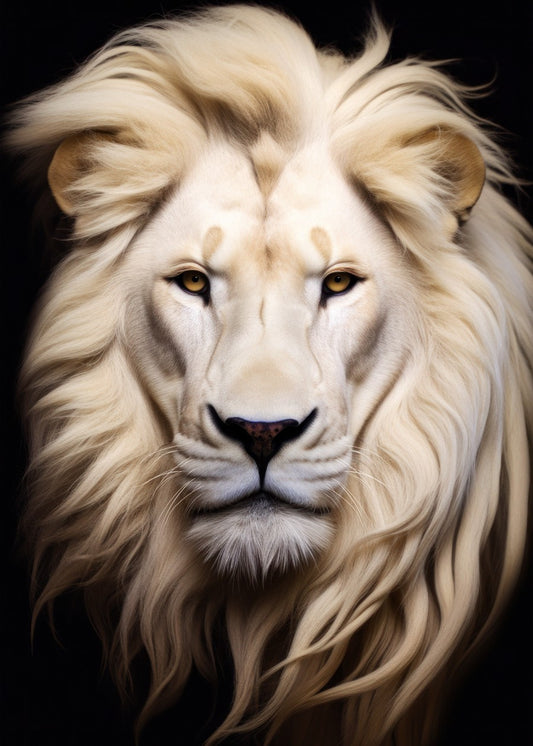 A white hair lion