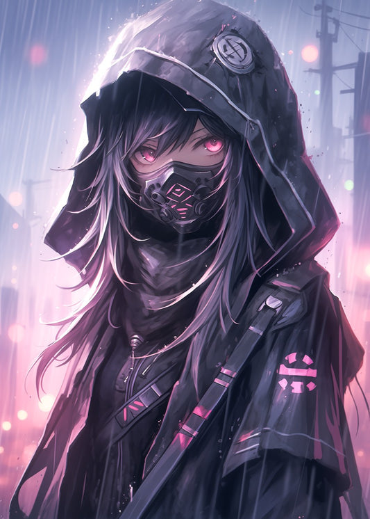 Anime Girl with Mask