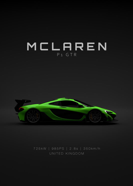 McLaren P1 GTR - Green - Specs