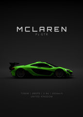 McLaren P1 GTR - Green - Specs