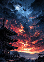 Kyoto Temple Sunset