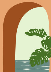Ocean View Through Arch