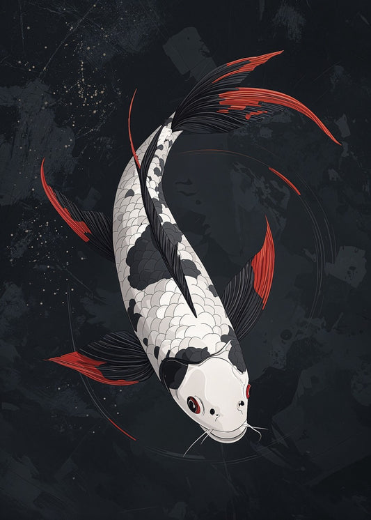 Silent Flow – Koi in Motion 