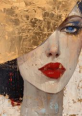 Golden Gaze Abstract Elegance