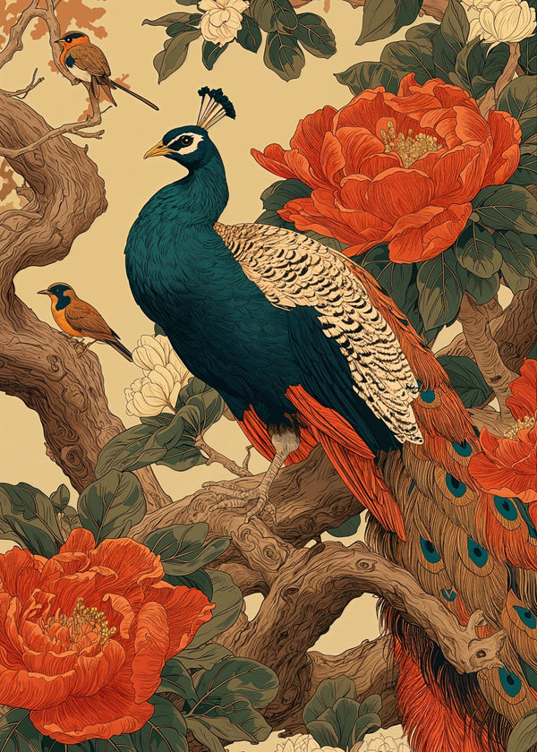 Majestic Peacock in Bloom