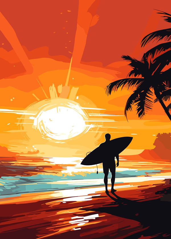 Surfer’s Sunset Adventure