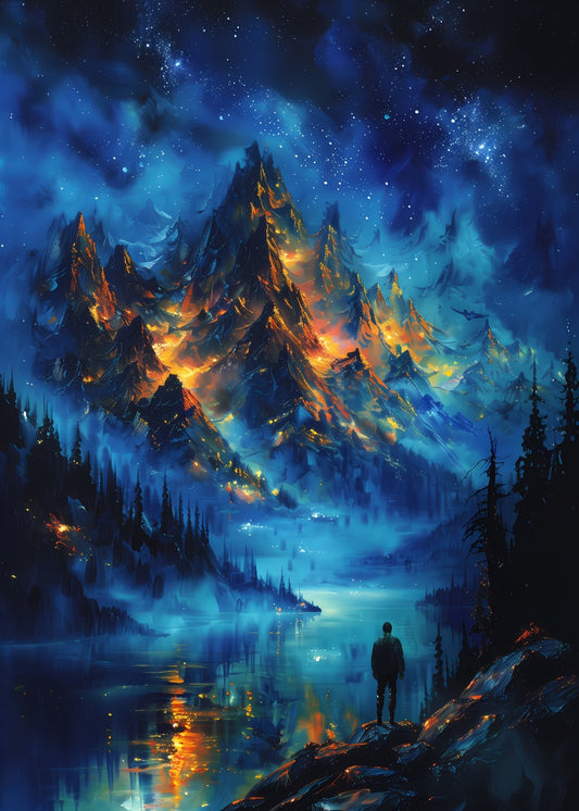 Misty Golden Mountains