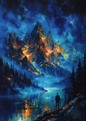 Misty Golden Mountains