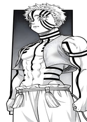 Akaza Demon Manga style Art