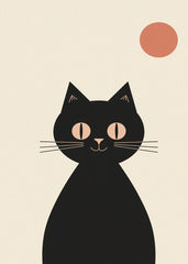 Black cat Minimalist