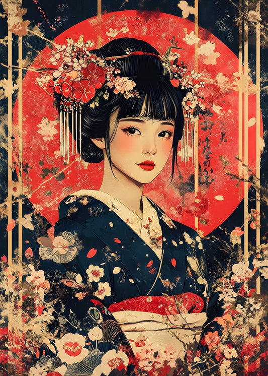 Elegant Woman in Kimono