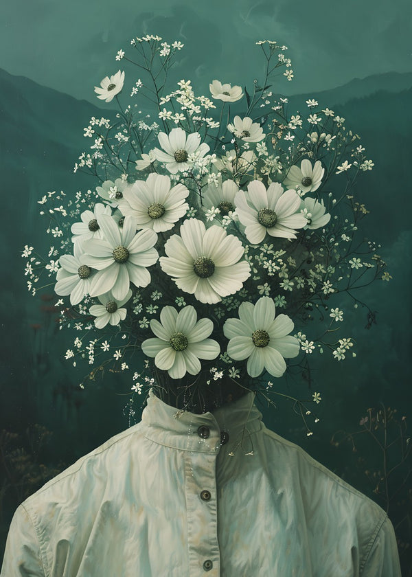 Surreal Flower Head Portrait