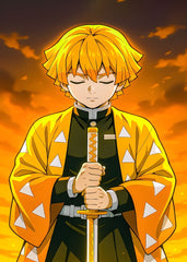 Zenitsu Agatsuma Stand Sword, Demon Slayer Kimetsu no Yaiba