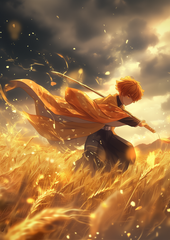 Zenitsu Agatsuma in the Golden Fields