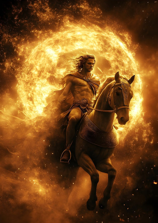 Apollo riding a horse