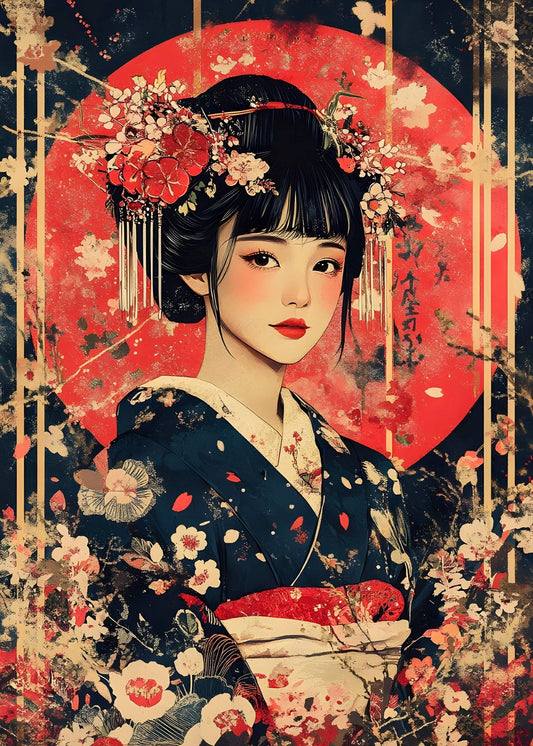 Elegant Woman in Kimono