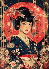 Elegant Woman in Kimono