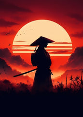 Sunset Samurai Silhouette