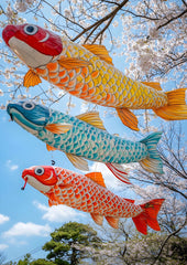 Japanese Koinobori carp streamers