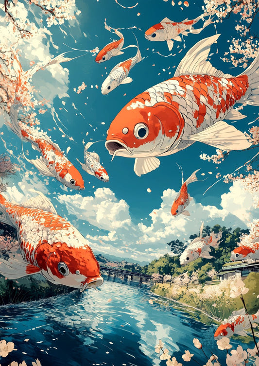 Leaping Koi