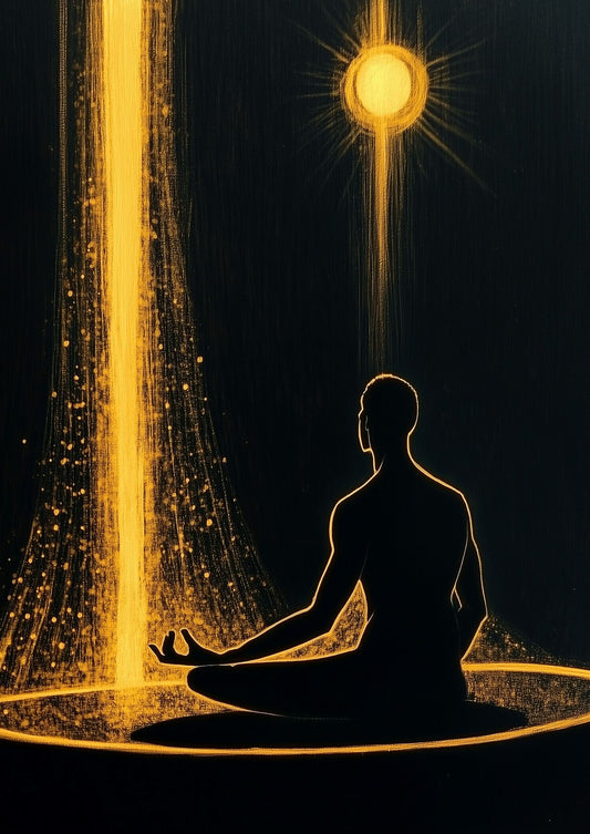 Man meditating