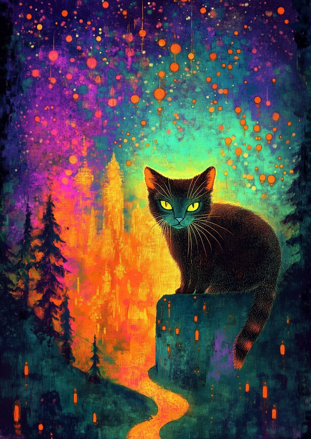 Mystical Black Cat