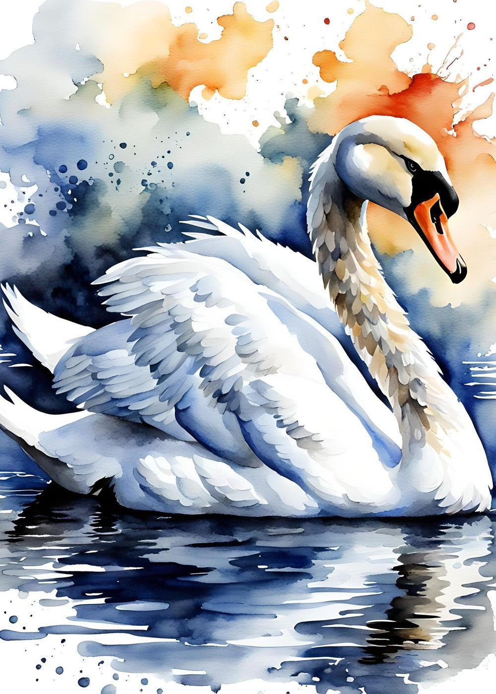 Watercolor Swan