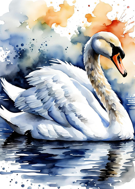 Watercolor Swan