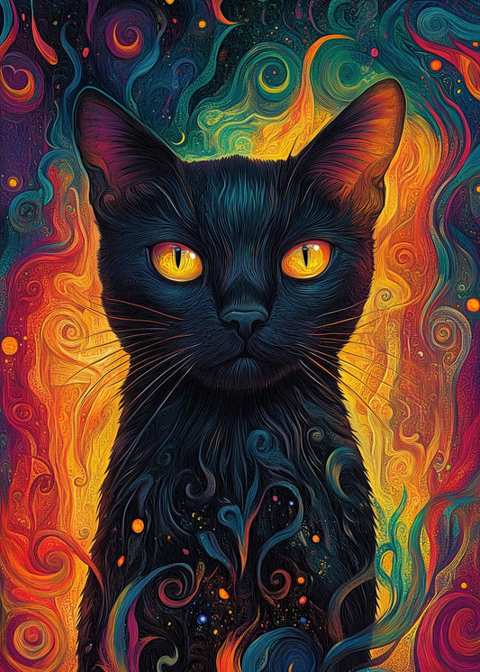 Mysterious black cat