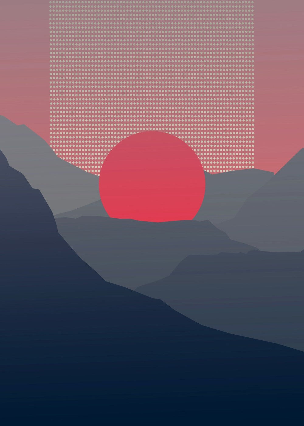 Sunset Over Mountains