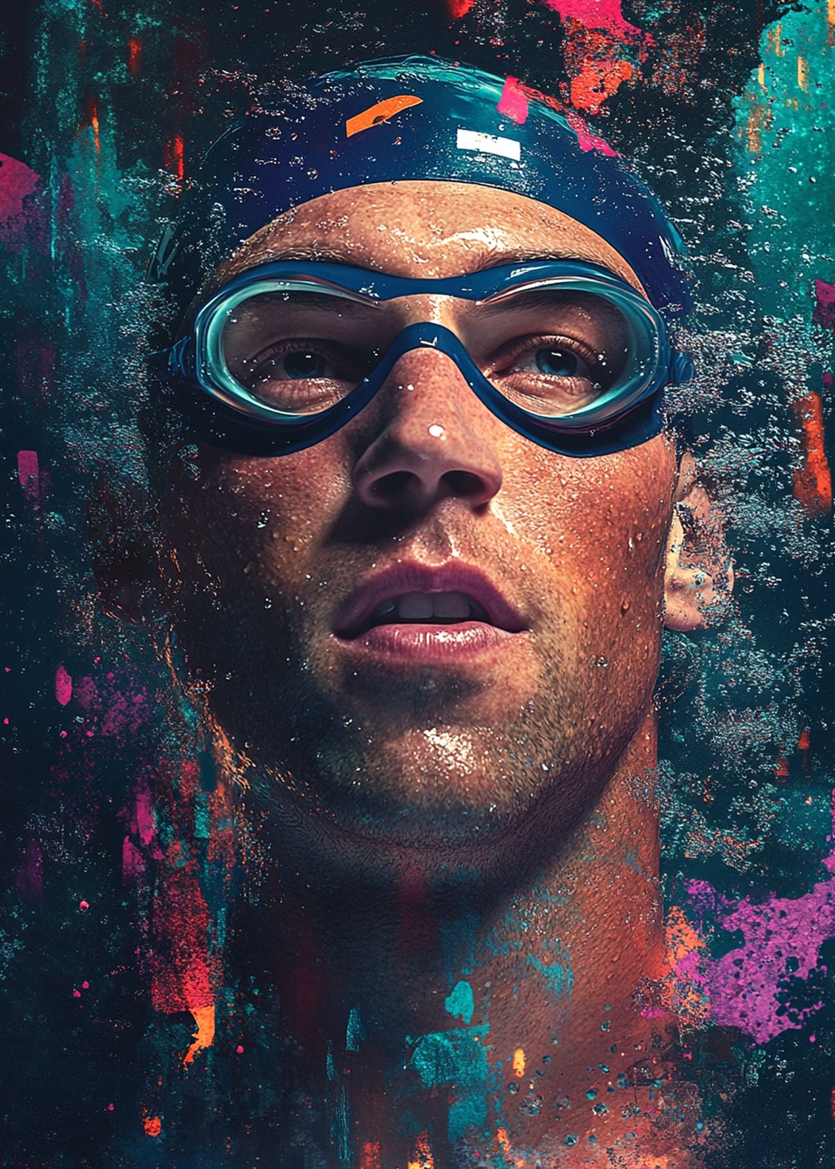 Swimmer Athlete Portrait