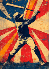 Baseball Player Swinging Bat