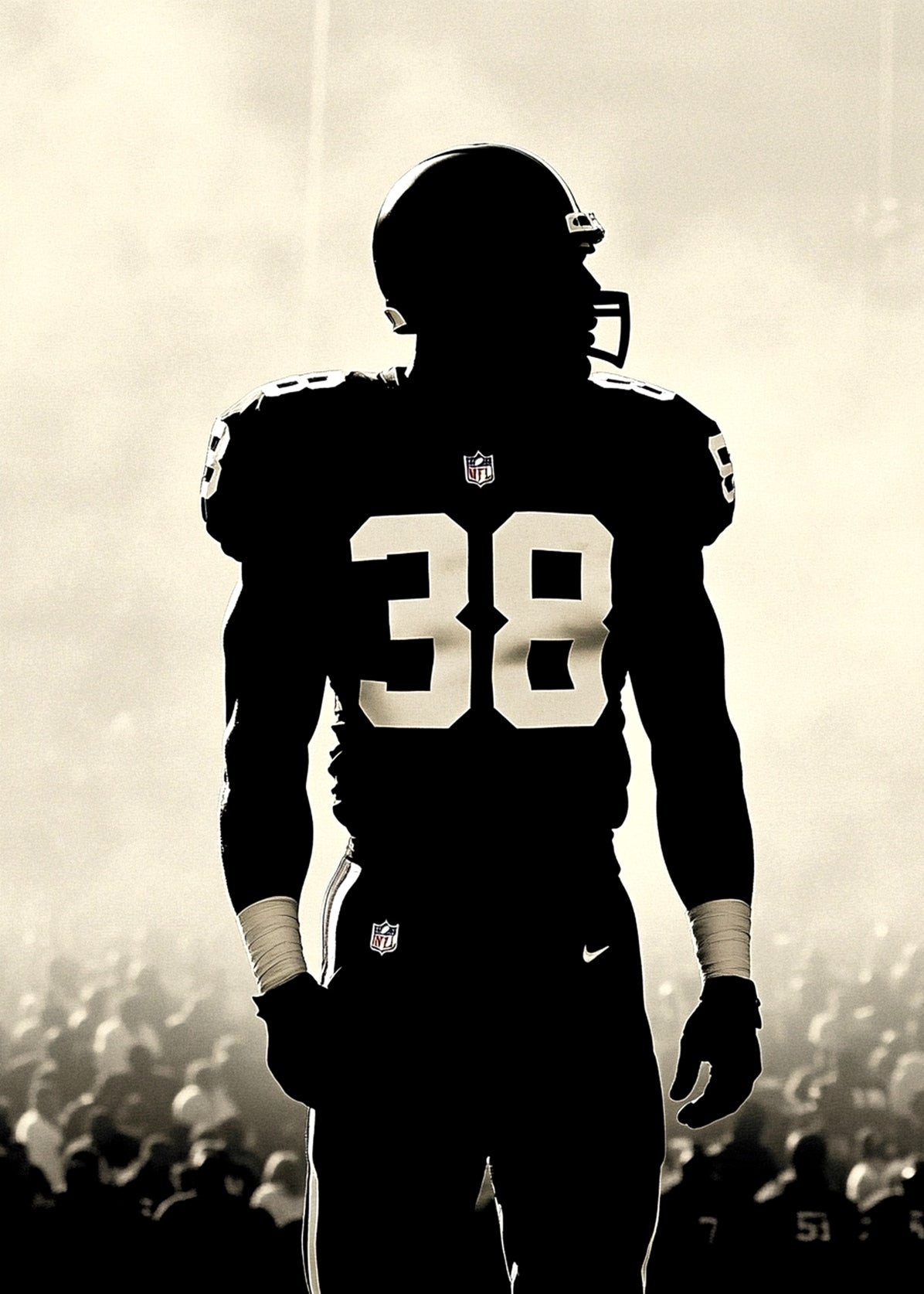 Silhouette of a Football Player